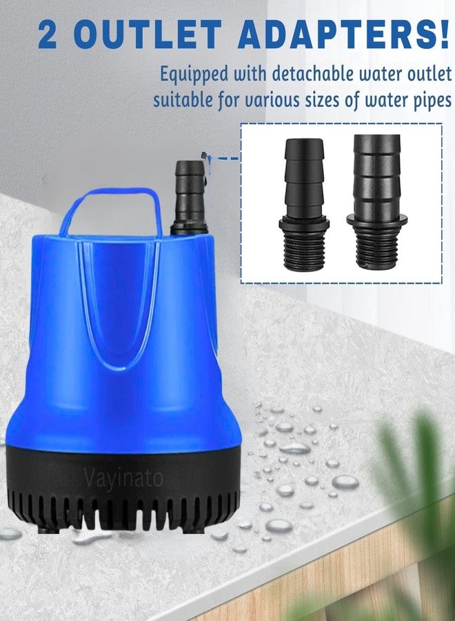 VAYINATO® 40 WATTS | 2000L/Hr | Lifts Upto 2.0M (Blue) Submersible Bottom Suction Water Pump with 2-Nozzles, Perfect for Fish Tank, Pond, Aquarium, Hydroponics and Water Fountains - Image 4