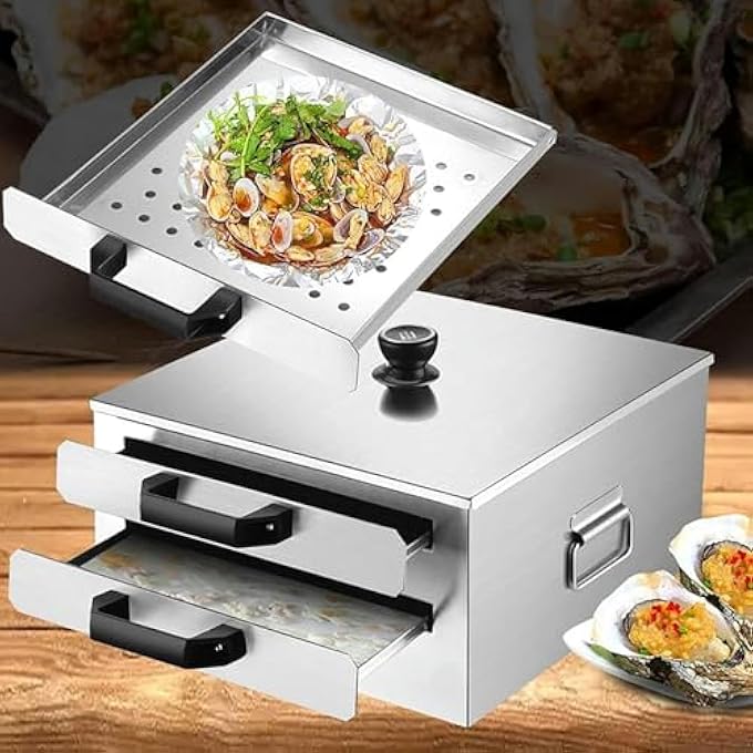 جهاز بخار الأرز، جهاز بخار لفائف المعكرونة والأرز من الفولاذ المقاوم للصدأ، جهاز بخار تشانغفن الصيني مع درج من طبقتين، أدوات طهي المطبخ~ - Image 3