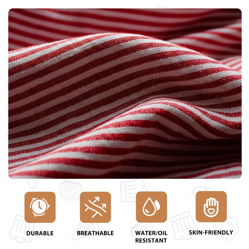 VALOME 2 Pack Kitchen Aprons, Apron for Cooking with 2 Pockets, Unisex Adjustable Neck Strap Chef Aprons for Men Women (BROWN & RED) - Image 3