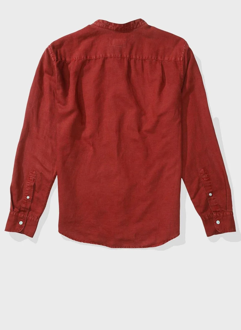 American Eagle Band Collar Regular Fit Shirt