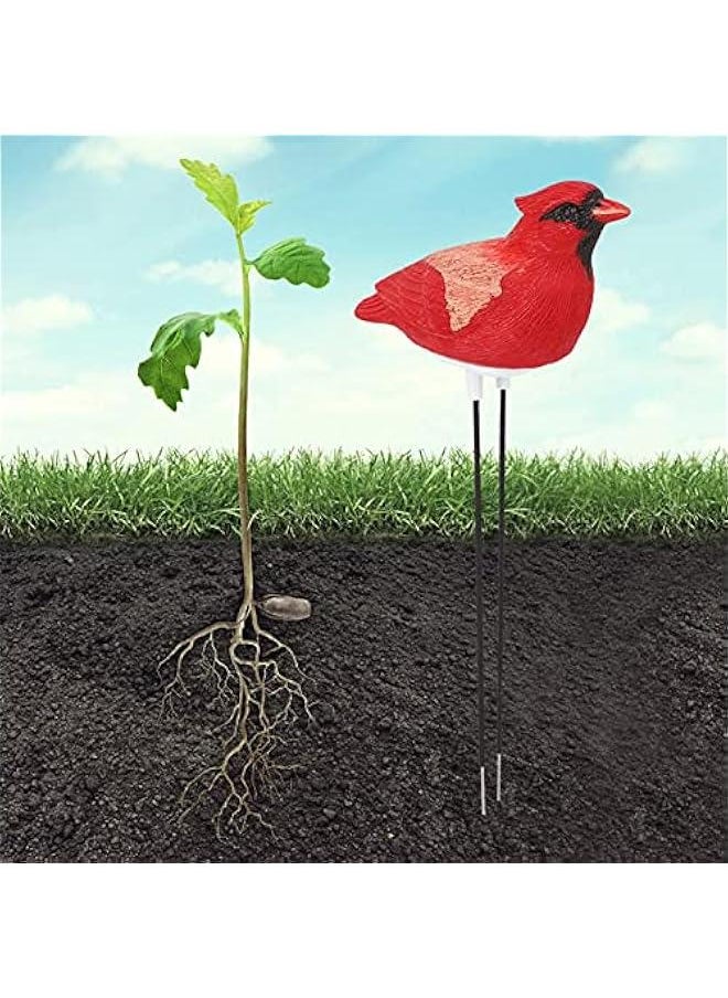 Generic Cute Bird Soil mois ture Sensor Meter , avoid Over/Under Watering with Automatic Alarm , Indoor & Outdoor Use , for long-lasting Metal(Red)  - Image 2