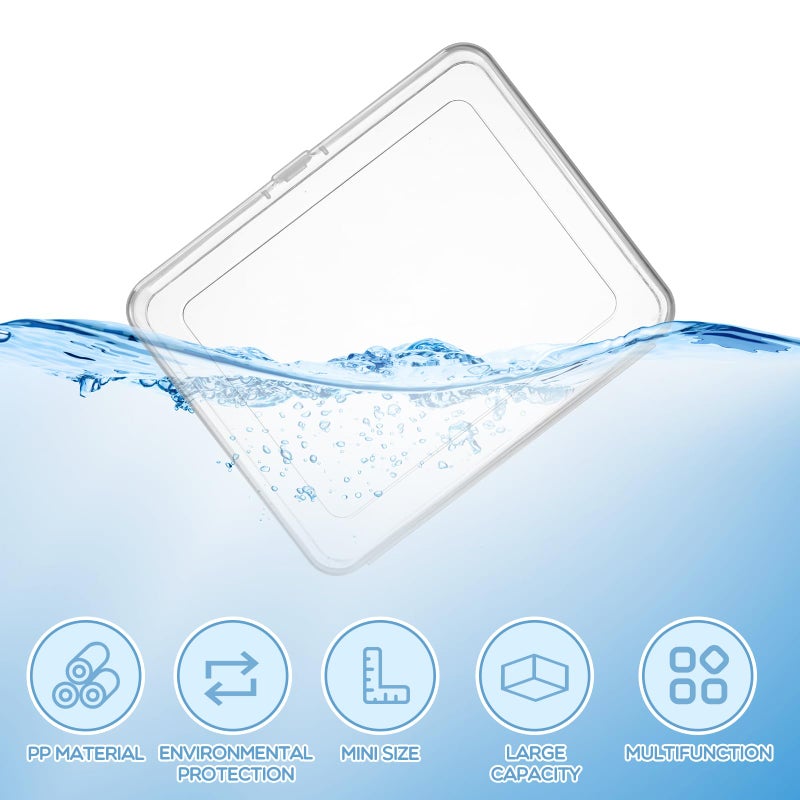 Jetec 6 Pieces Mini Plastic Clear Beads Storage Containers Box for Collecting Small Items, Beads, Jewelry, Business Cards, Game Pieces, Crafts (5 x 4 x 1.3 Inch) - Image 3