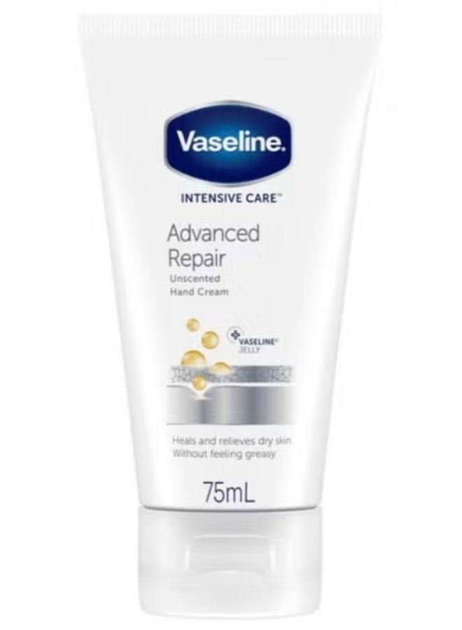 Vaseline 3Pcs Vaseline Intensive Care Advanced Repair Unscented Hand Cream 75 Ml - Image 2