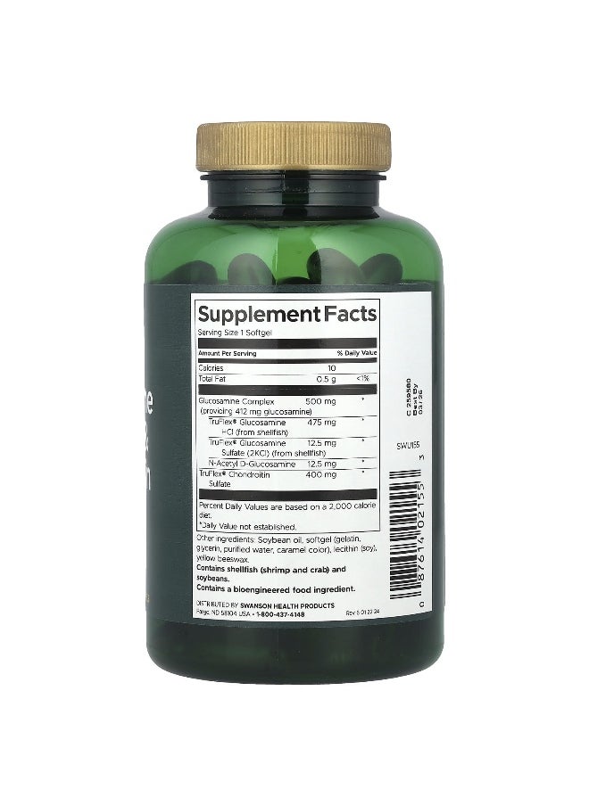 SWANSON Swanson, Glucosamine Complex & Chondroitin Sulfate, 120 Softgels  - Image 2