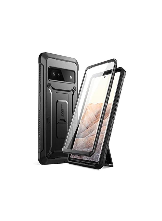 SupCase Unicorn Beetle Pro Series Case for Google Pixel 6A (2022 Release), Full-Body Rugged Belt-Clip & Kickstand Case with Built-in Screen Protector (Black) - Image 1
