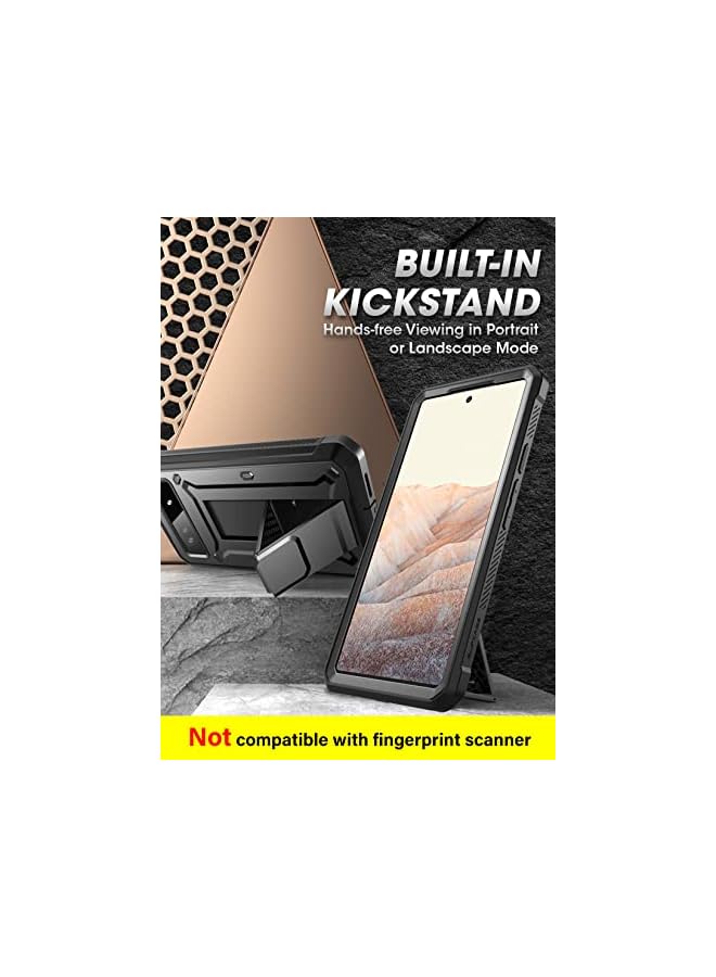 SupCase Unicorn Beetle Pro Series Case for Google Pixel 6A (2022 Release), Full-Body Rugged Belt-Clip & Kickstand Case with Built-in Screen Protector (Black) - Image 4