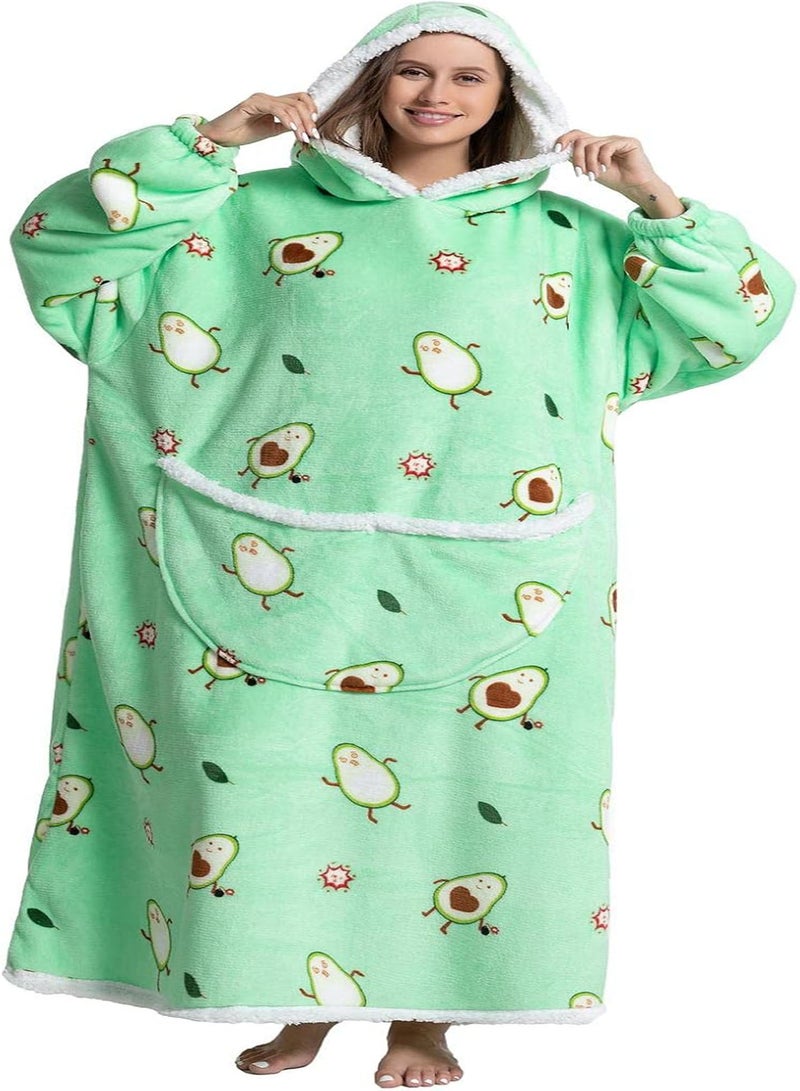 GGOOT Hoodie Blanket - Wearable Blanket Hoodie Oversized Sweatshirt | Oversized Blanket Hoodie with Giant Pocket, Comfortable Blanket Sweatshirt for Adults Women Men  - Image 5