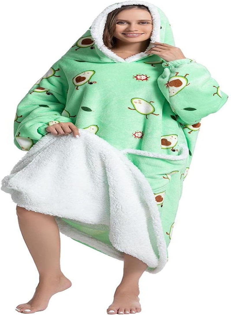 GGOOT Hoodie Blanket - Wearable Blanket Hoodie Oversized Sweatshirt | Oversized Blanket Hoodie with Giant Pocket, Comfortable Blanket Sweatshirt for Adults Women Men  - Image 1