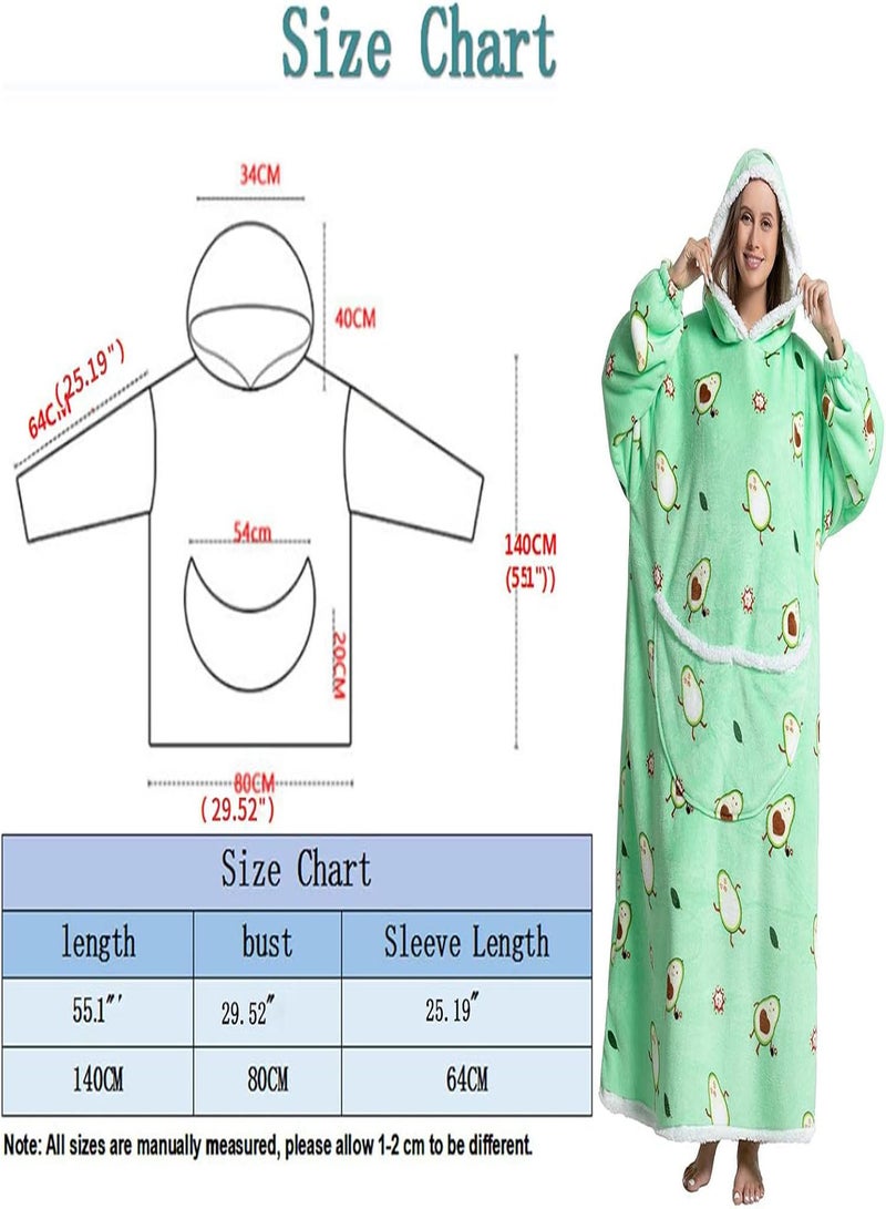 GGOOT Hoodie Blanket - Wearable Blanket Hoodie Oversized Sweatshirt | Oversized Blanket Hoodie with Giant Pocket, Comfortable Blanket Sweatshirt for Adults Women Men  - Image 4
