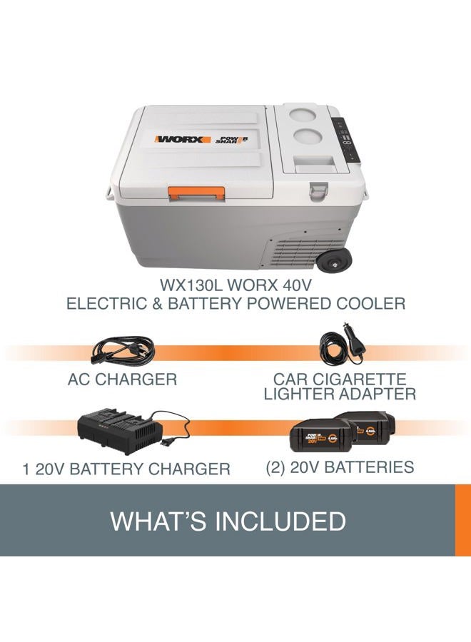 WORX WX876L 40V Electric & Battery Powered Cooler with Power Share - Image 5