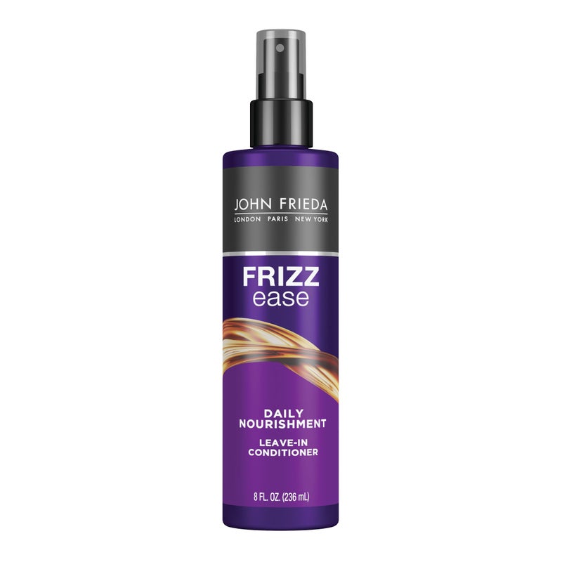 John Frieda Frizz Ease Daily Nourishment Leave-In Conditioner, Detangles Frizzy, Damaged Hair, Reduces Breakage, Protects Against Heat, with Vitamins A, C, E & Green Tea Extract, 8 Oz - Image 1