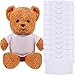 Skylety 12 Pcs DIY Bear Shirts Plush Bear Clothes Basic Tee Shirt Classic Toy Clothes Crew Neck Stuffed Animal Fit 14 to 18 Inches Stuffed Dolls GiftsWhite - Image 3