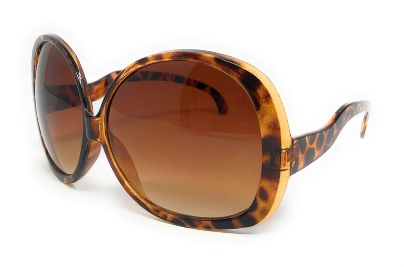 KS Brown Gradient Oversize Sunglasses for Women, Tortoise, Size X-Large - Image 5