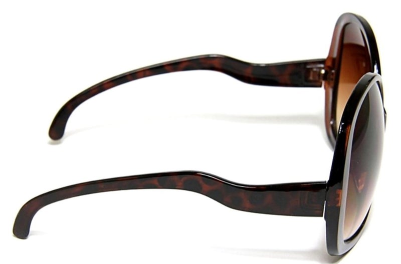 KS Brown Gradient Oversize Sunglasses for Women, Tortoise, Size X-Large - Image 4