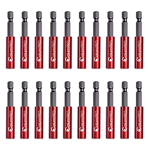 ColumPRO 20PCS 1/4" Strong Magnetic Extension Bit Holder,Hex Shank S2 Steel Magnetic,Screwdriver Extension,Quick-Change Hex Shank Set - Image 1