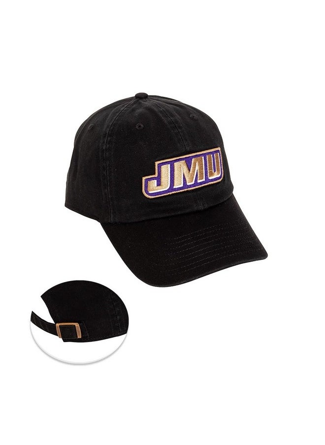 Desert Cactus - James Madison University Baseball Hat Dukes Jmu Brimmed Embroirderd Hats Cap Adjustable Cloth Strap Adult (Style E) Black - Image 1