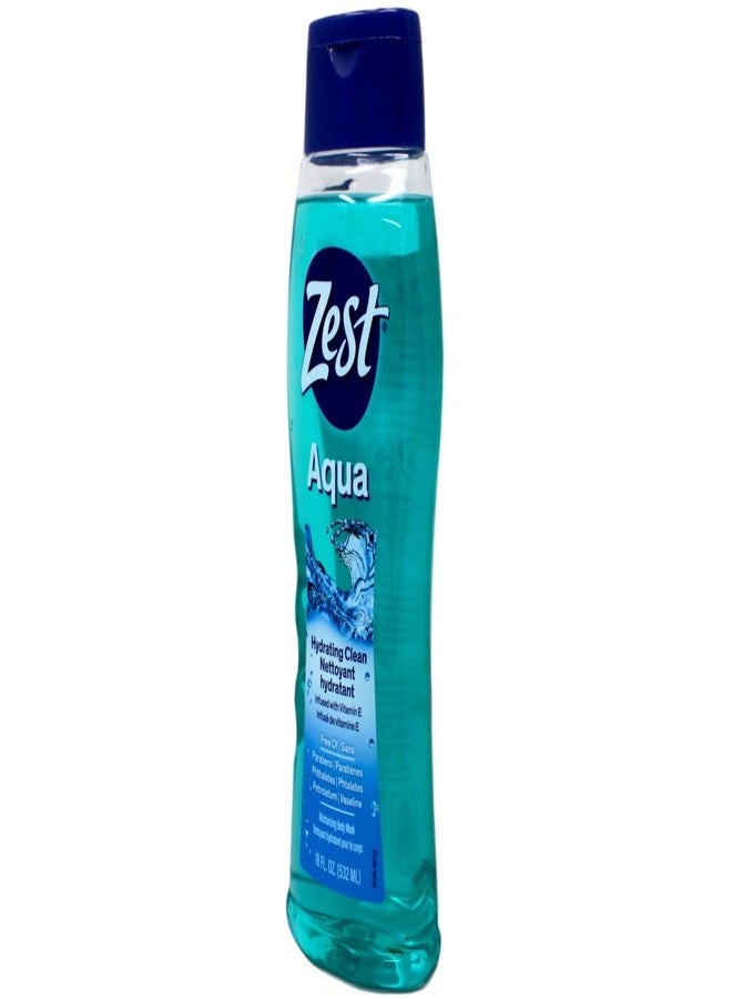 Zest Body Wash Aqua with Vitamin-E Hydrating 18 Ounce (Pack of 3) - Image 3