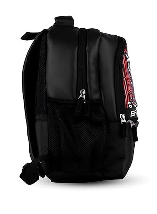 THE Unisex OWL EYES BACKBENCHER Casual Backpack, Free Size, Polyester - Premium Leather Like Material, 2 Compartments, 2 Hidden Pockets, Black - Image 3
