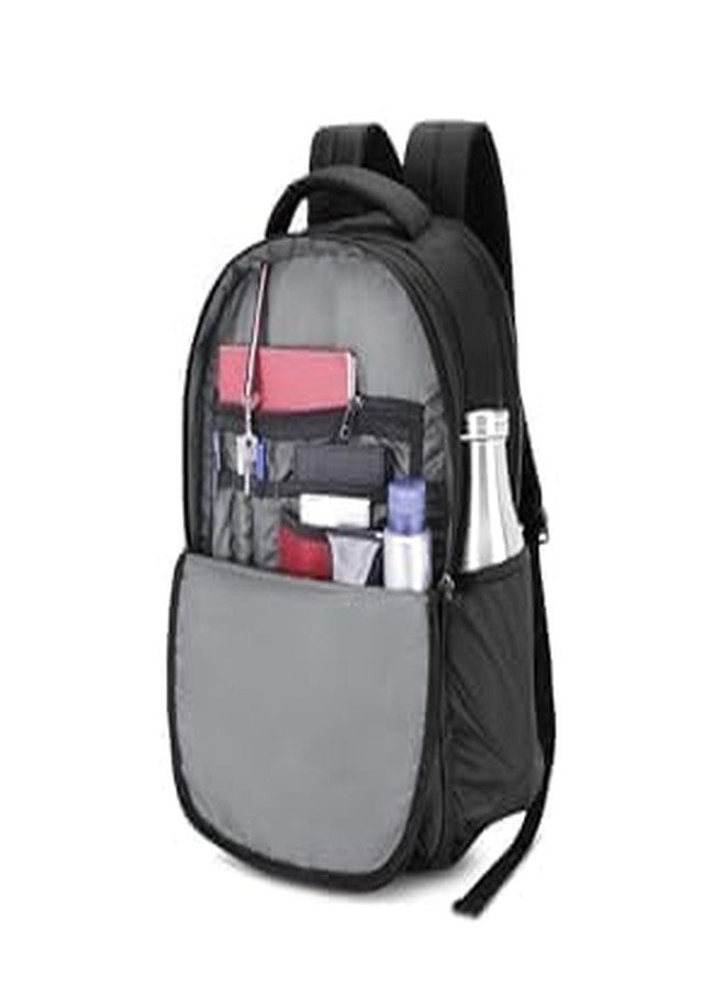 THE Unisex OWL EYES BACKBENCHER Casual Backpack, Free Size, Polyester - Premium Leather Like Material, 2 Compartments, 2 Hidden Pockets, Black - Image 5