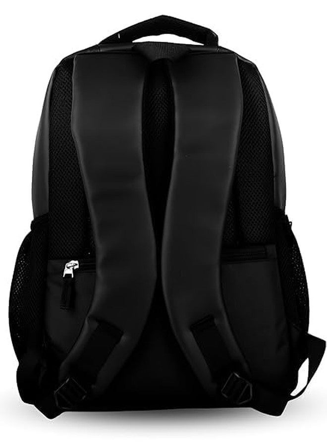 THE Unisex OWL EYES BACKBENCHER Casual Backpack, Free Size, Polyester - Premium Leather Like Material, 2 Compartments, 2 Hidden Pockets, Black - Image 4