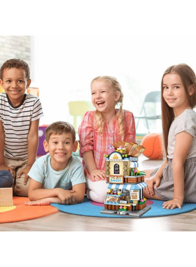 Loz Mini City Shop Street View Building Blocks Model Set,Creative DIY Simulation Architecture Collection Particle Construction Building Bricks Toy for Kids Adult Home Decor (Bakery) - Image 4