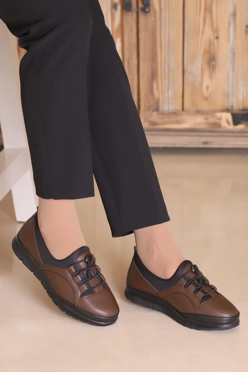 Kaptan Junior Captain Junior Women's Black Classic Shoes Orthopedic Mother Shoes Mother Ballerina Shoes Mother Women's Daily Shoes Zslnk 505