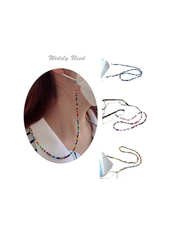 Generic - Colorful Beaded Face Mask Lanyards and Eyeglass Neck Chains Set of 6 for Anti-Lost and DIY Projects - Image 1