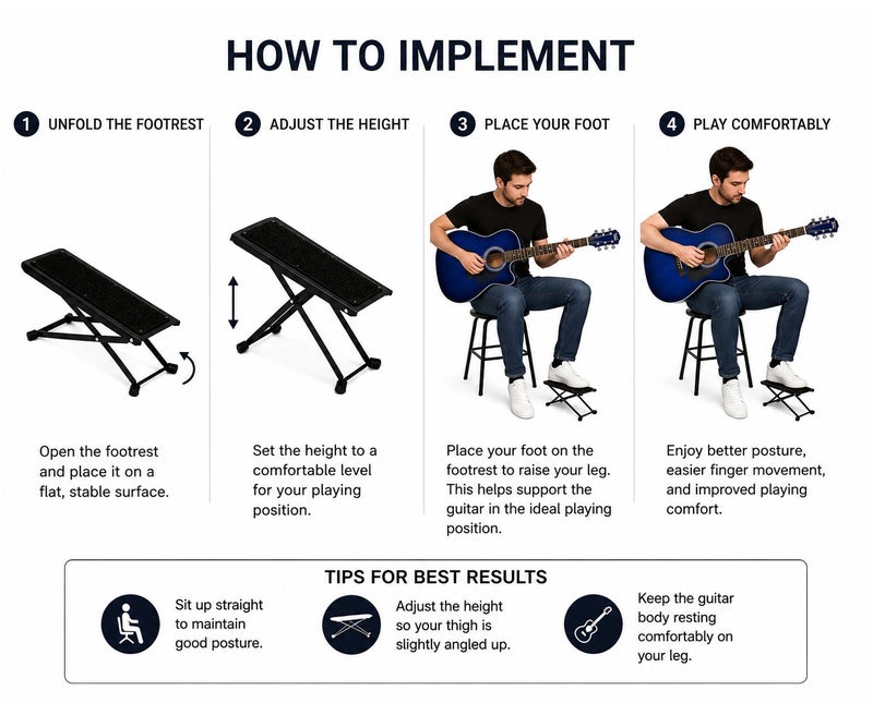 Megarya 38 Inch Blue Cutaway Acoustic Guitar with Premium Guitar Carry Bag & Adjustable Foldable Guitar Footrest | Steel String Acoustic Guitar for Beginners | Beginner Guitar Starter Kit | Right Handed Guitar for Kids, Teens & Adults | Portable Acoustic Musical Instrument | Acoustic Guitar Combo for Students, Schools & Home Practice - Image 4