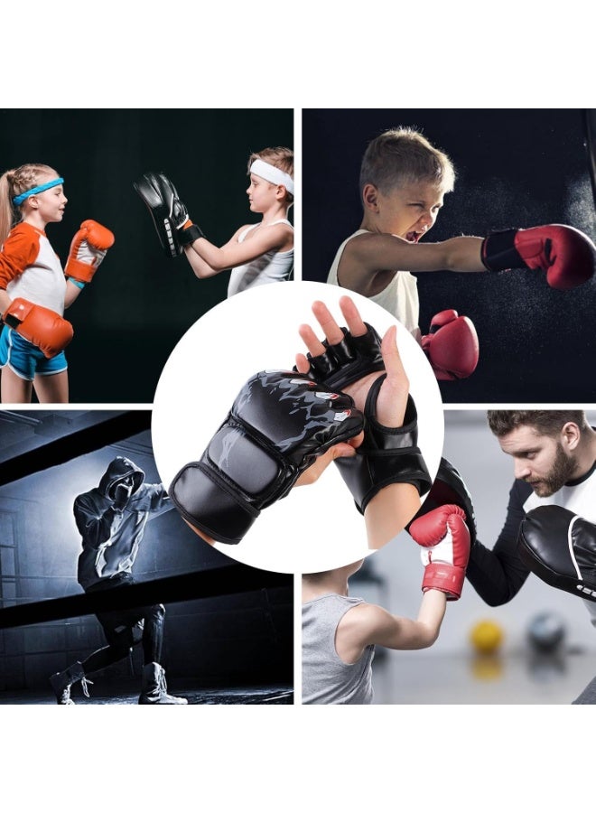 Boxing Gloves for Men & Women, Fingerless Open Palm Training Gloves for Kickboxing, Muay Thai, Grappling & Bag Work - Image 4