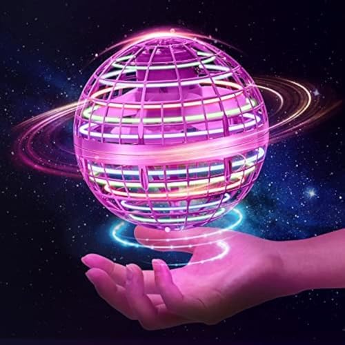 HONBQYCC Flying Orb Ball Toys Galaxy Ball 2024 Hover Ball Soaring Nebula Flying Orb Hand Controlled Boomerang Galactic iFly Spinner RGB Light Magic Space UFO Toy Mini Drone for Kid Adults Outdoor Indoor - Image 1