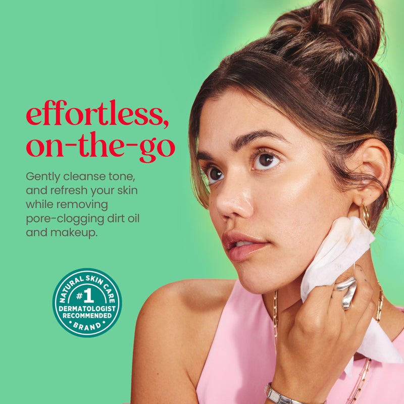 Burt's Bees Burtâ€™s Bees Refreshing Cucumber & Mint Facial Towelettes, 100% Plant Based Cloths; 99% Natural Origin; Removes Makeup and Cleanses; No Need to Rinse (Package May Vary) - Image 4