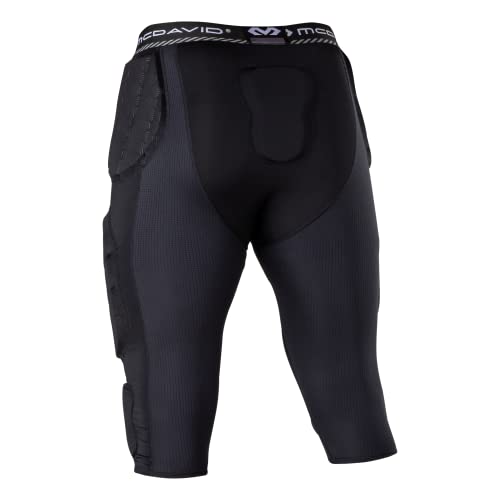Mcdavid Mens Football Integrated 7 Pad ¾ Compression Tights, Protection for HIPS, Thighs, Tailbone & Knees, Adult - Image 2