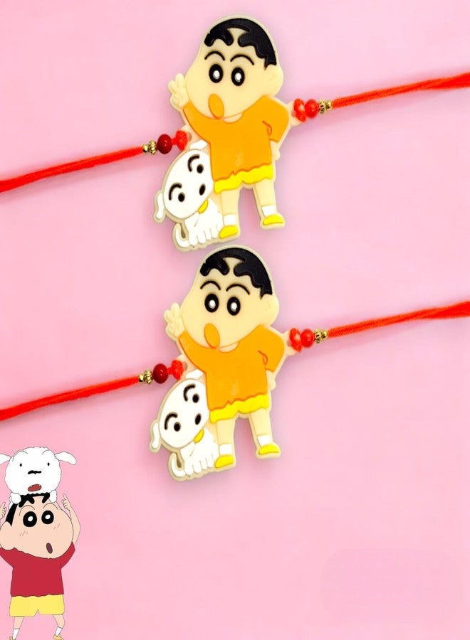 Elleva Shinchan Rakhi for Brother Kids Boy Cartoon Rakhi Rakshabandhan Combo Set of 2 - Image 3