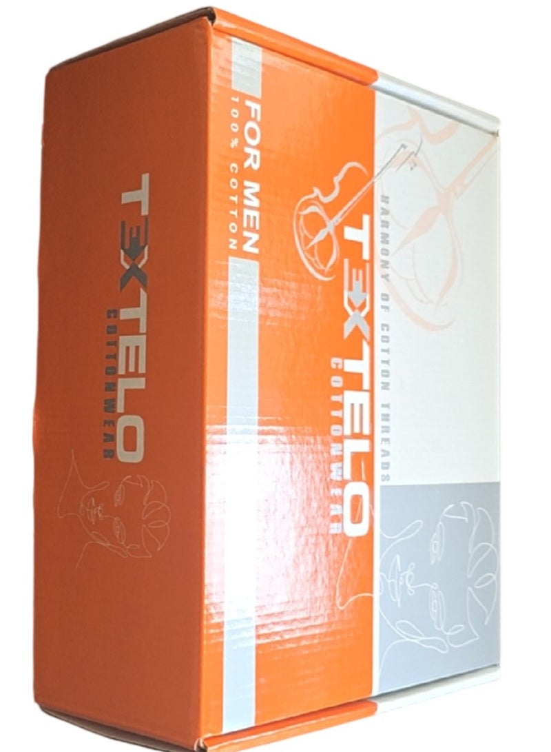 Textelo Men's Undershirts V-Neck 100% Cotton White Pack of 6 Short Sleeves Regular Fit Made in Egypt - Image 4