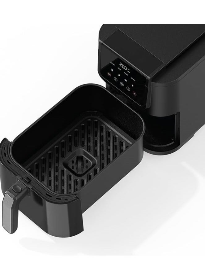 Air Fryer Slim, 5L, 1KGs, Large Basket, Space-Saving Slim Design, Air Fry, Bake, Reheat, with 5 Presets, Clear Window & Light, Black, 1500 Watts  - Image 5