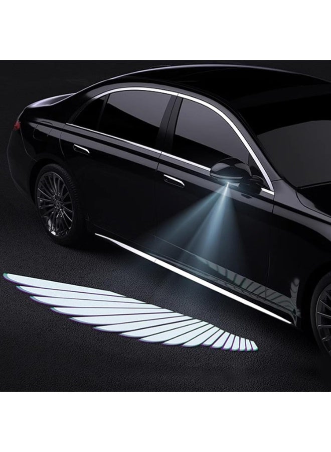 2pcs Side Rearview Mirror Welcome Lights Angel Wing LED Universal Projector Courtesy Puddle Lamps - Image 1