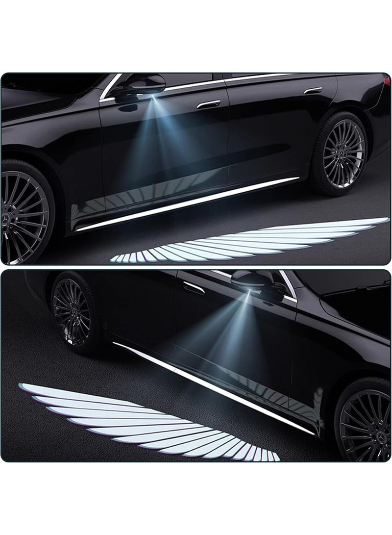 2pcs Side Rearview Mirror Welcome Lights Angel Wing LED Universal Projector Courtesy Puddle Lamps - Image 3