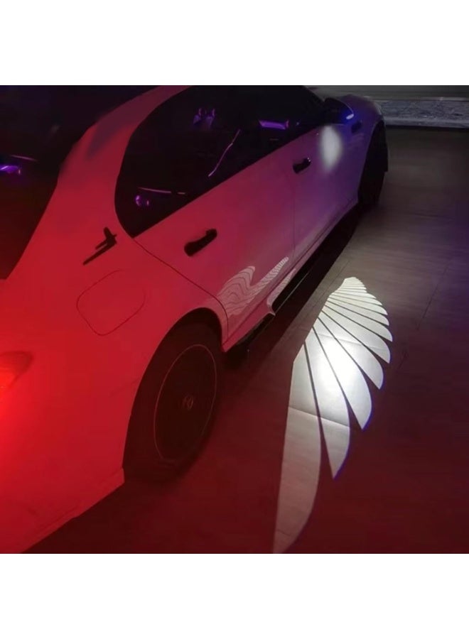 2pcs Side Rearview Mirror Welcome Lights Angel Wing LED Universal Projector Courtesy Puddle Lamps - Image 2