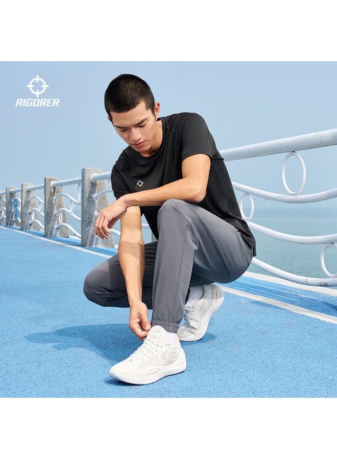 Rigorer Men's Pants, Quick-dry Ice Silk Sports Pants, Loose Breathable Woven Ice Skin Running Workout Pants For Men - Image 2