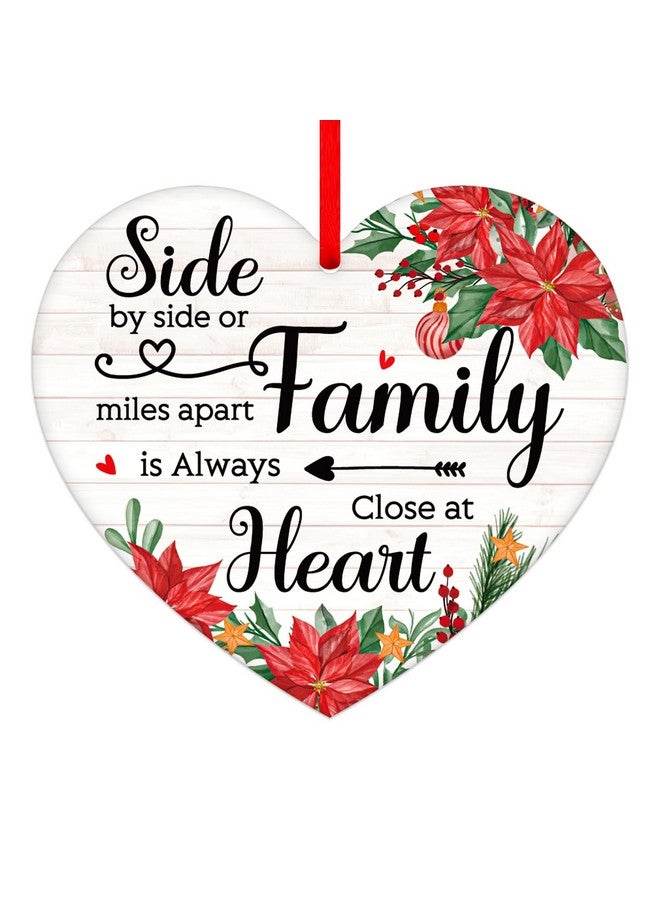 FaCraft Family Christmas Ornaments 2024 Side by Side Or Miles Apart Family Christmas Ornaments for Christmas Tree Decorations for Men Women Mom Dad Grandma Grandpa Sister Xmas Gifts - Image 1