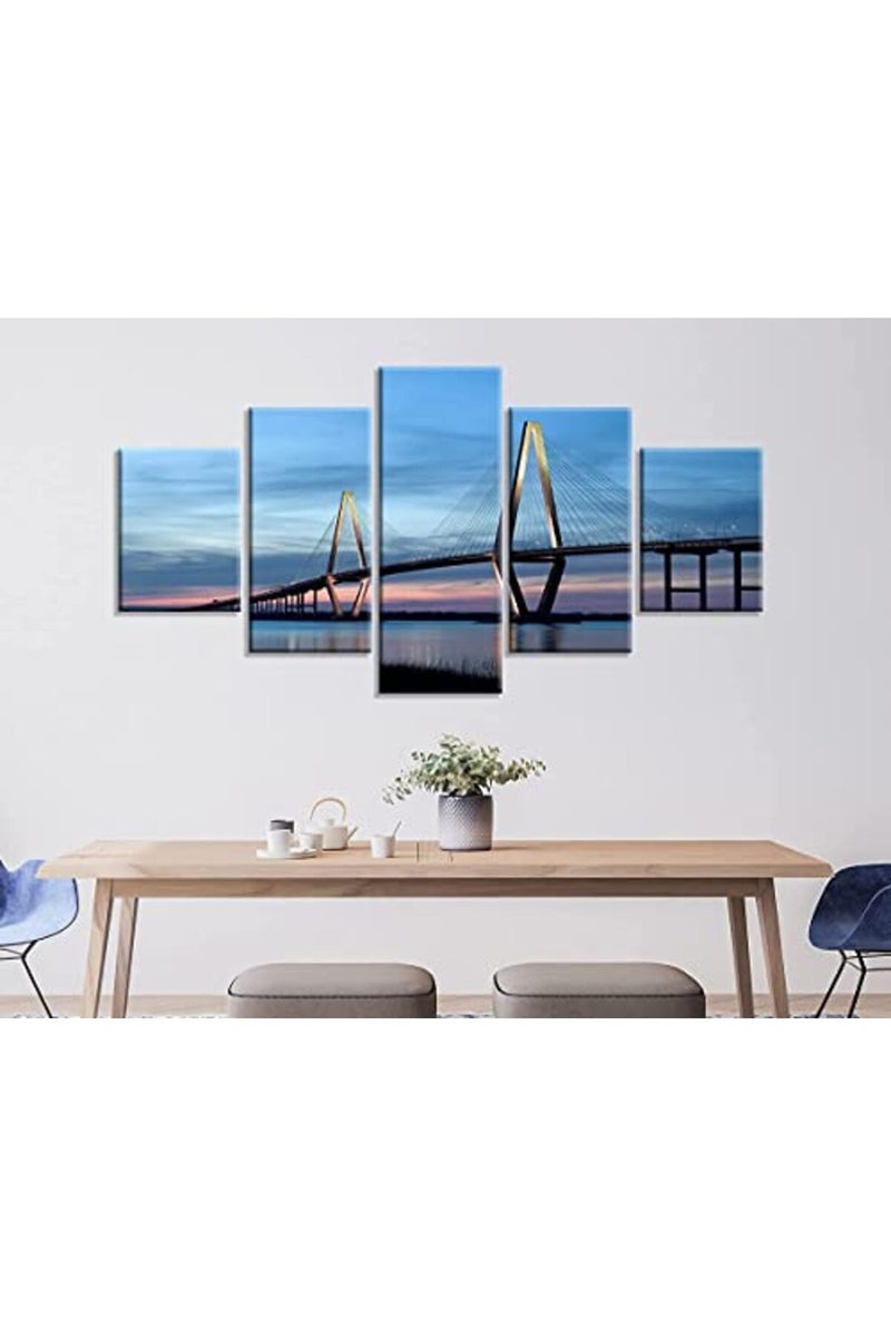 Artbrush Tower Arthur Ravenel Jr. Bridge Wall Art, Canvas Prints - Image 4