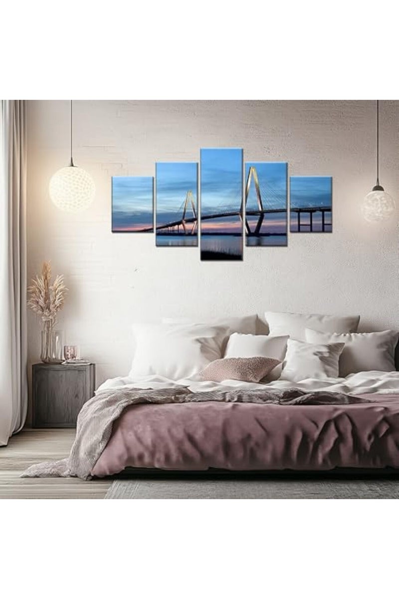 Artbrush Tower Arthur Ravenel Jr. Bridge Wall Art, Canvas Prints - Image 3