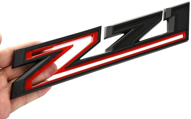 Yoaoo عبوة 2 2019-2024 شعارات OEM Z71 ملصقات جانبية شارات متوافقة مع قطع Silverado Z71 84632695 (أسود أحمر) - Image 3