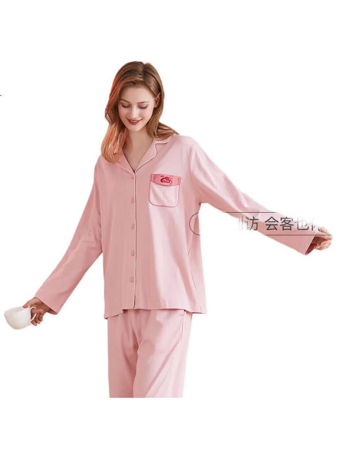 Fenton Mingxing Fan Chengcheng Same Style Anti-Mite Pure Cotton Pajamas, Women'S Autumn And Winter Long-Sleeve Men'S Loungewear Set - Image 2
