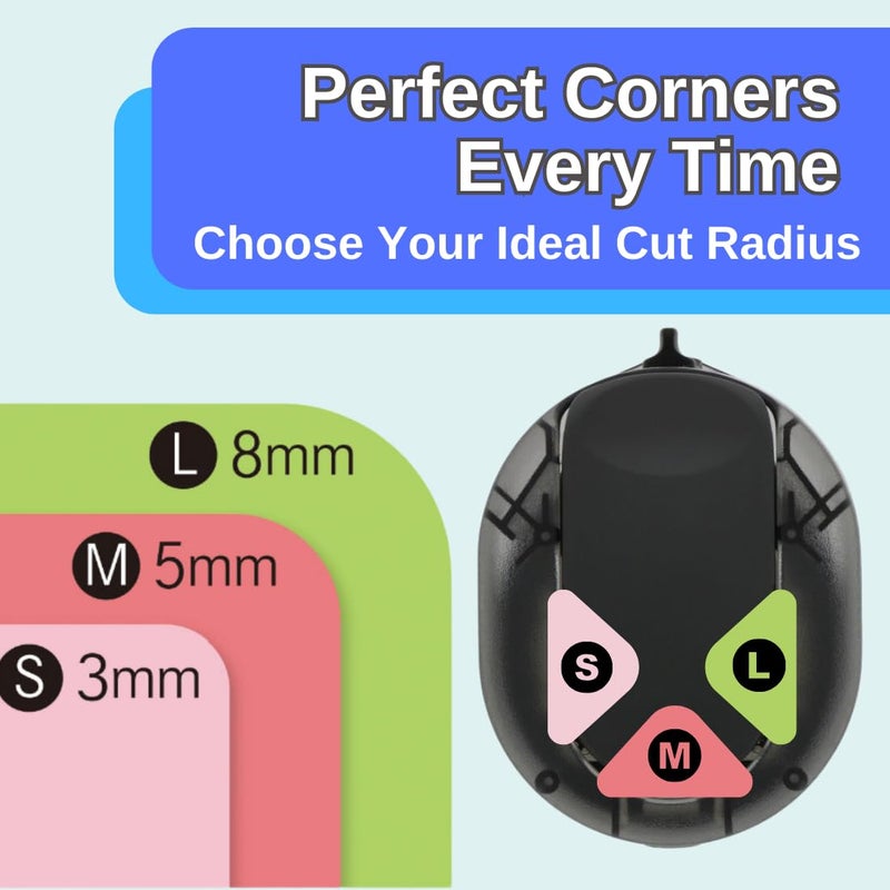 SUNSTAR Stationery Corner Cutter Kadomaru PRO NEO Black with Authentic Hologram US, EU Only - Image 5