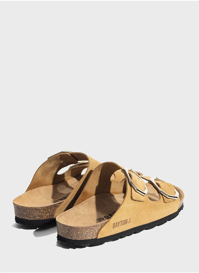 بيتون Atlas Double Strap Wedge Sandals