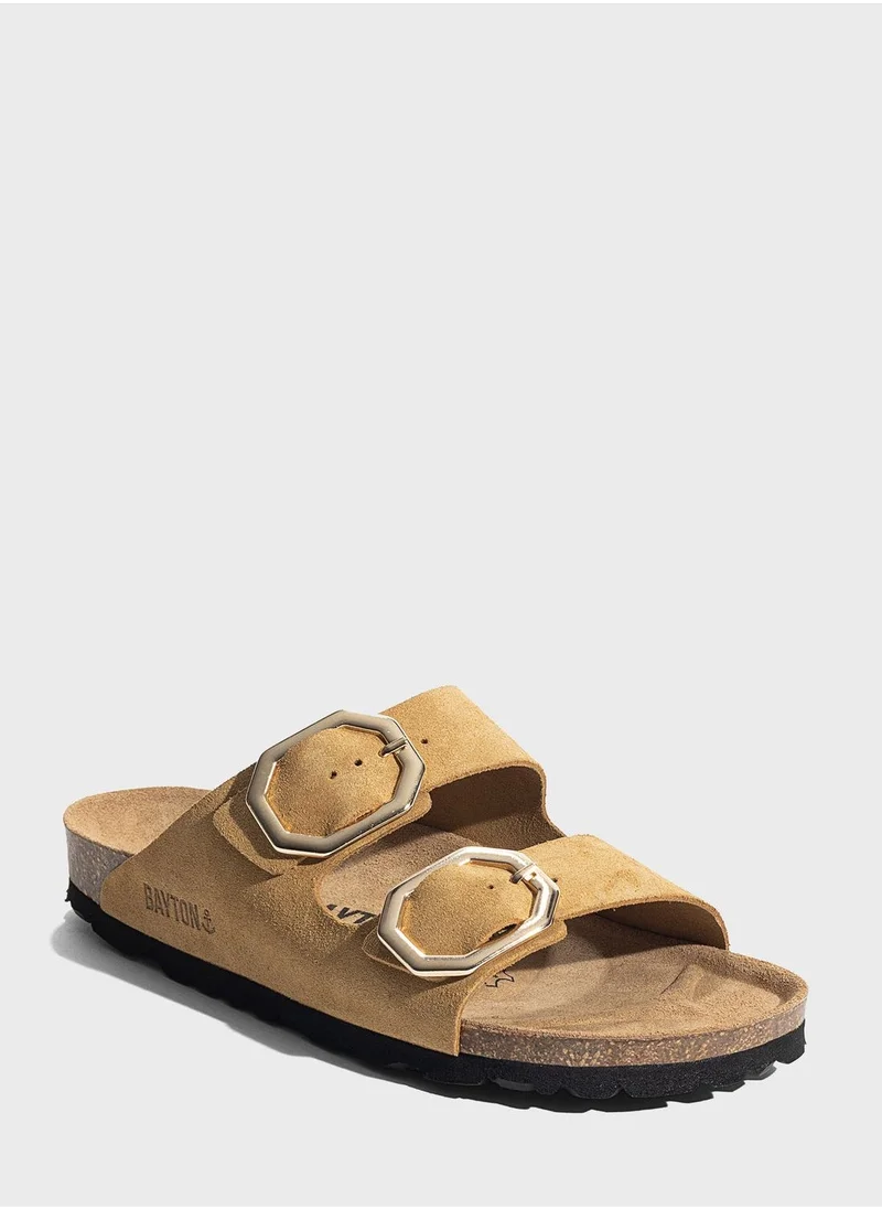 بيتون Atlas Double Strap Wedge Sandals