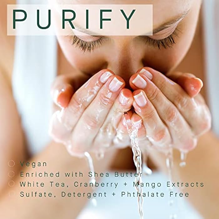 ARCONA White Tea Purifying Water Based Cleanser For Sensitive Skin - Gentle Face Wash For Women - Exfoliating Face Wash, Cranberry, Yucca, Vitamin E, Aloe - Made In The USA - 3.67oz. Made In The USA - Image 3