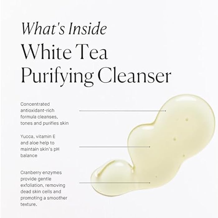 ARCONA White Tea Purifying Water Based Cleanser For Sensitive Skin - Gentle Face Wash For Women - Exfoliating Face Wash, Cranberry, Yucca, Vitamin E, Aloe - Made In The USA - 3.67oz. Made In The USA - Image 2