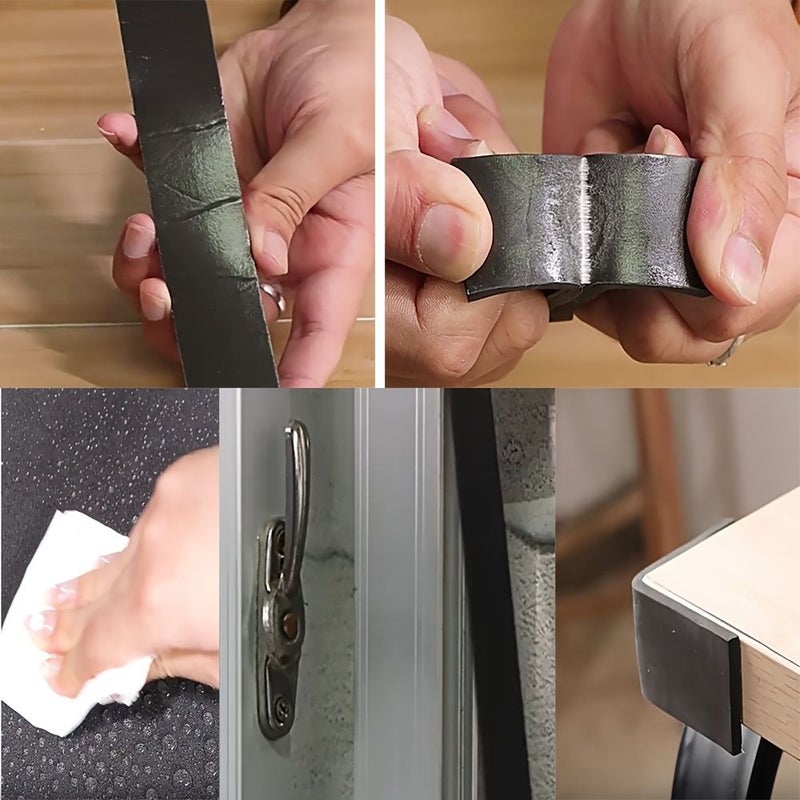 EVA Single Sided Black Foam Tape 78 74 Inch Long 10mm Wide 8mm Thick Strong Cushioning Adhesive Shockproof Wear Resistant Sponge Tape For Door Window Sealing Table Leg Pad Wall Protection - Image 4